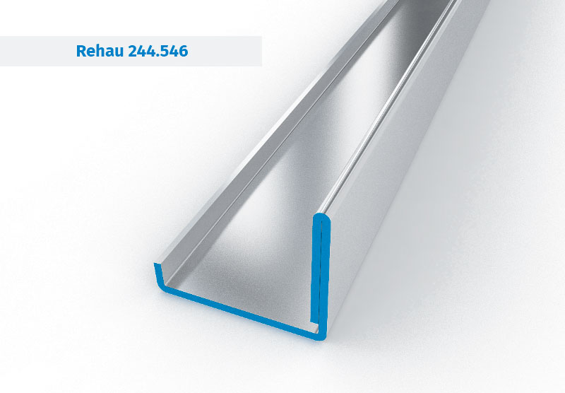 Galvanized profiles for reinforcement of UPVC
