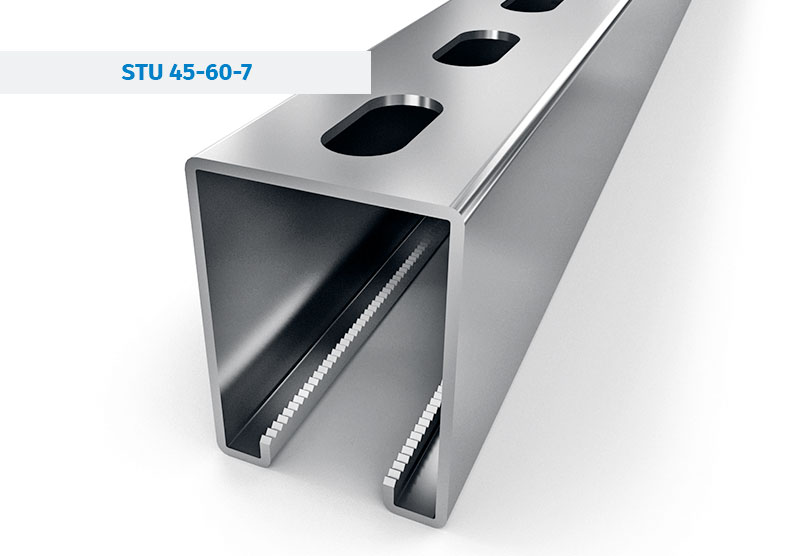 Steel Profiles and Mounting rails - STRUT Channels STU-45-60-7